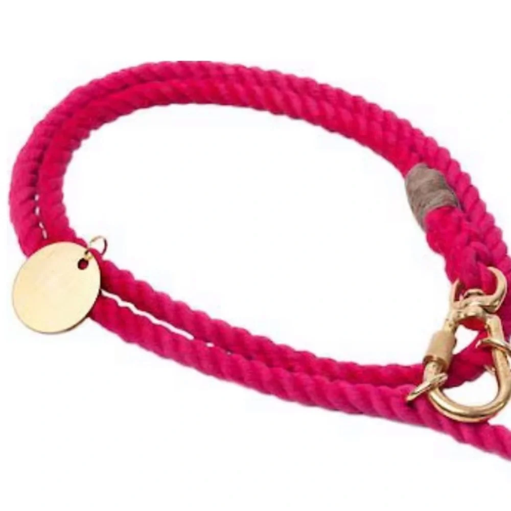 NWT Found My Animal Adjustable Ombre Rope Dog Leash in Magenta Size Medium